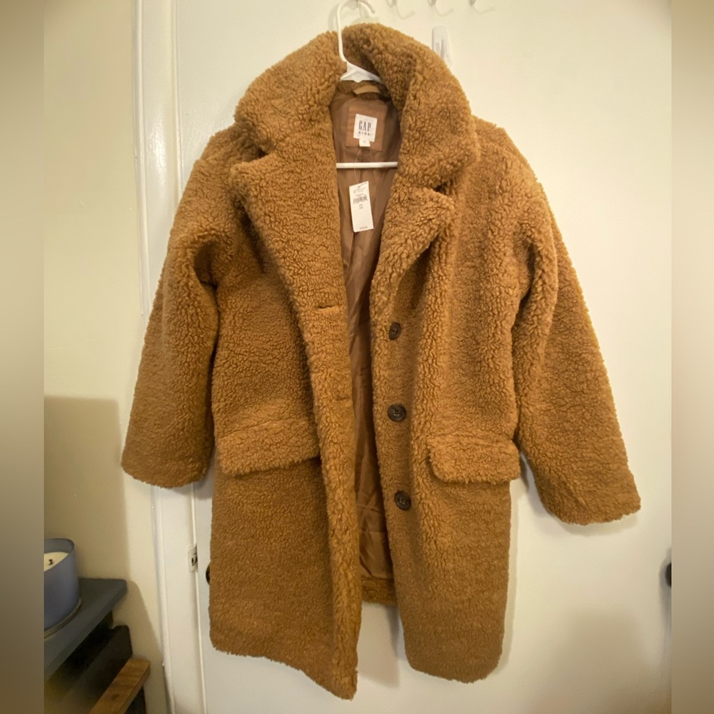 Gap Sherpa long coat size 10 kids